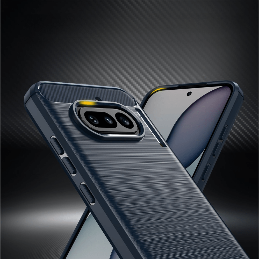 Nothing Phone (4a) - Coque look métal carbone