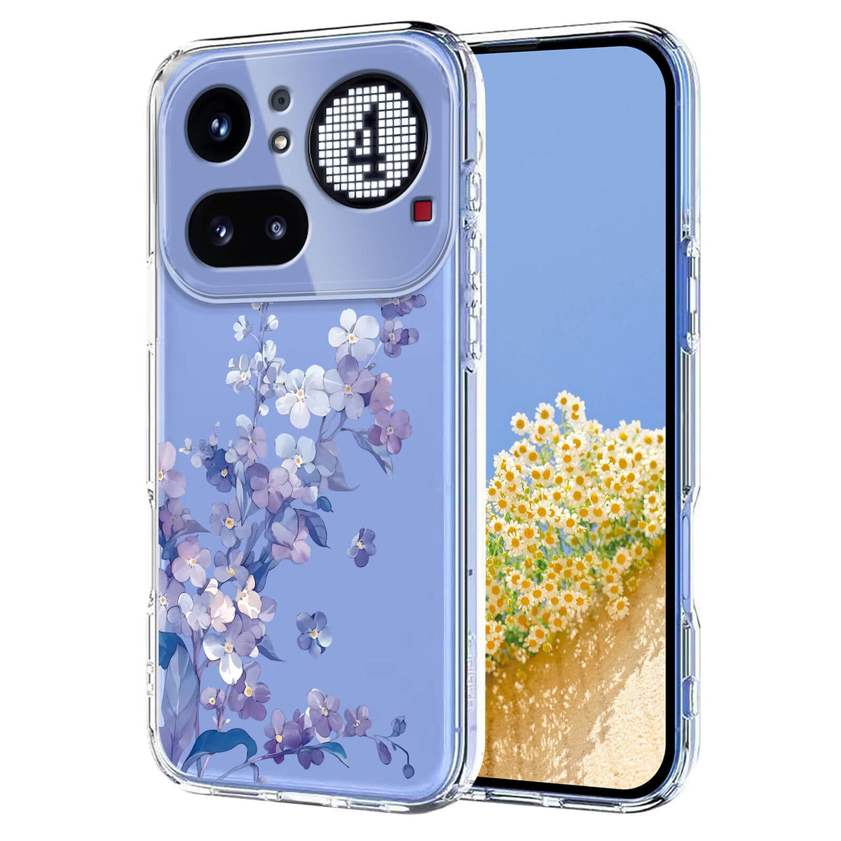 Nothing Phone (4a) Pro - Silikon Gummi Hülle Blumen