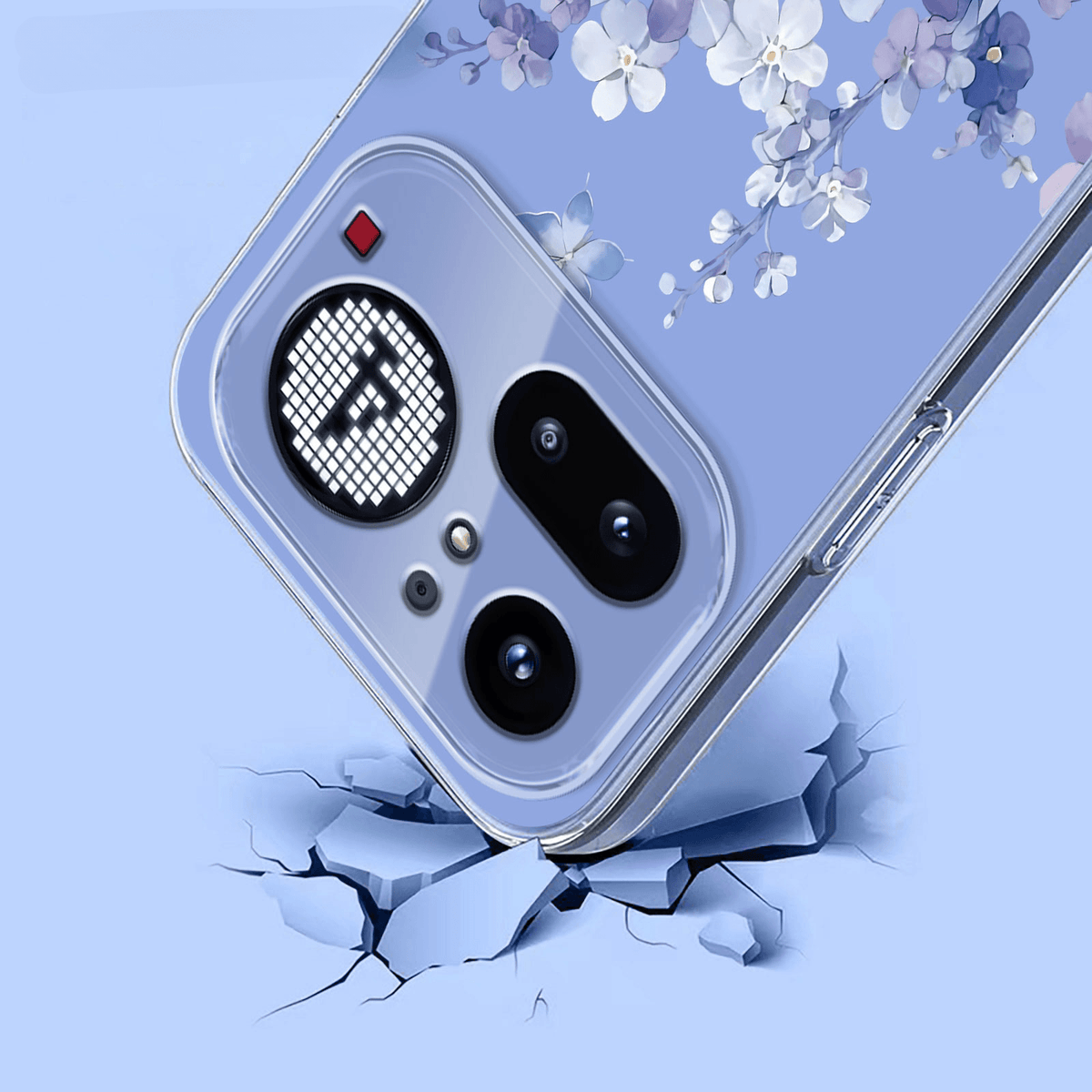 Nothing Phone (4a) Pro - Silikon Gummi Hülle Blumen