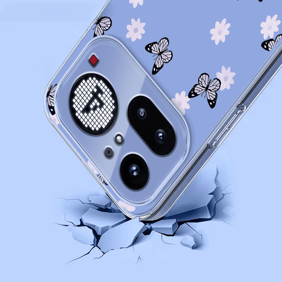 Nothing Phone (4a) Pro - Silikon Gummi Hülle Blumen