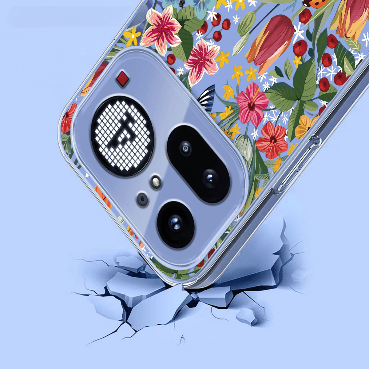 Nothing Phone (4a) Pro - Silikon Gummi Hülle Blumen
