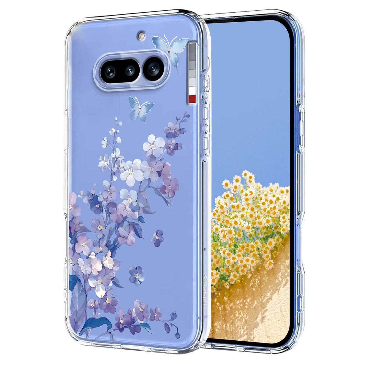 Nothing Phone (4a) - Silikon Gummi Hülle Blumen