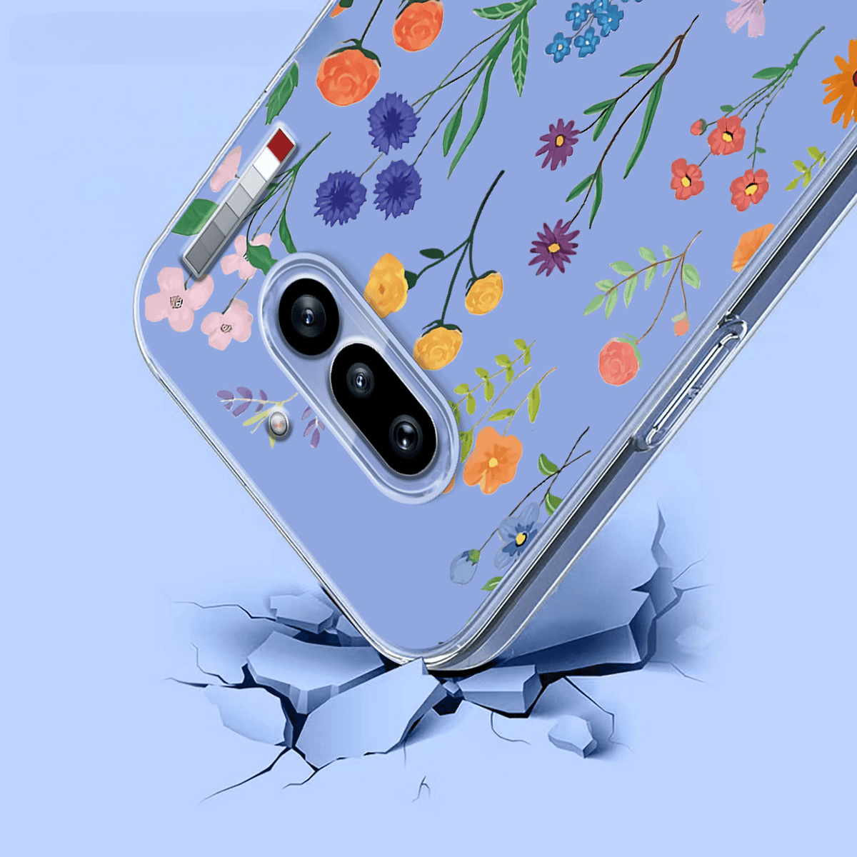 Nothing Phone (4a) - Silikon Gummi Hülle Blumen