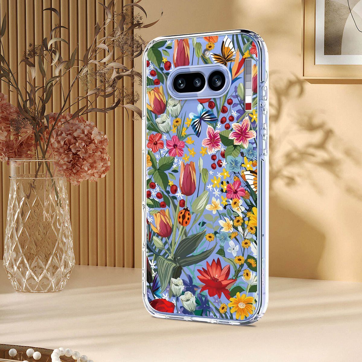 Nothing Phone (4a) - Silikon Gummi Hülle Blumen