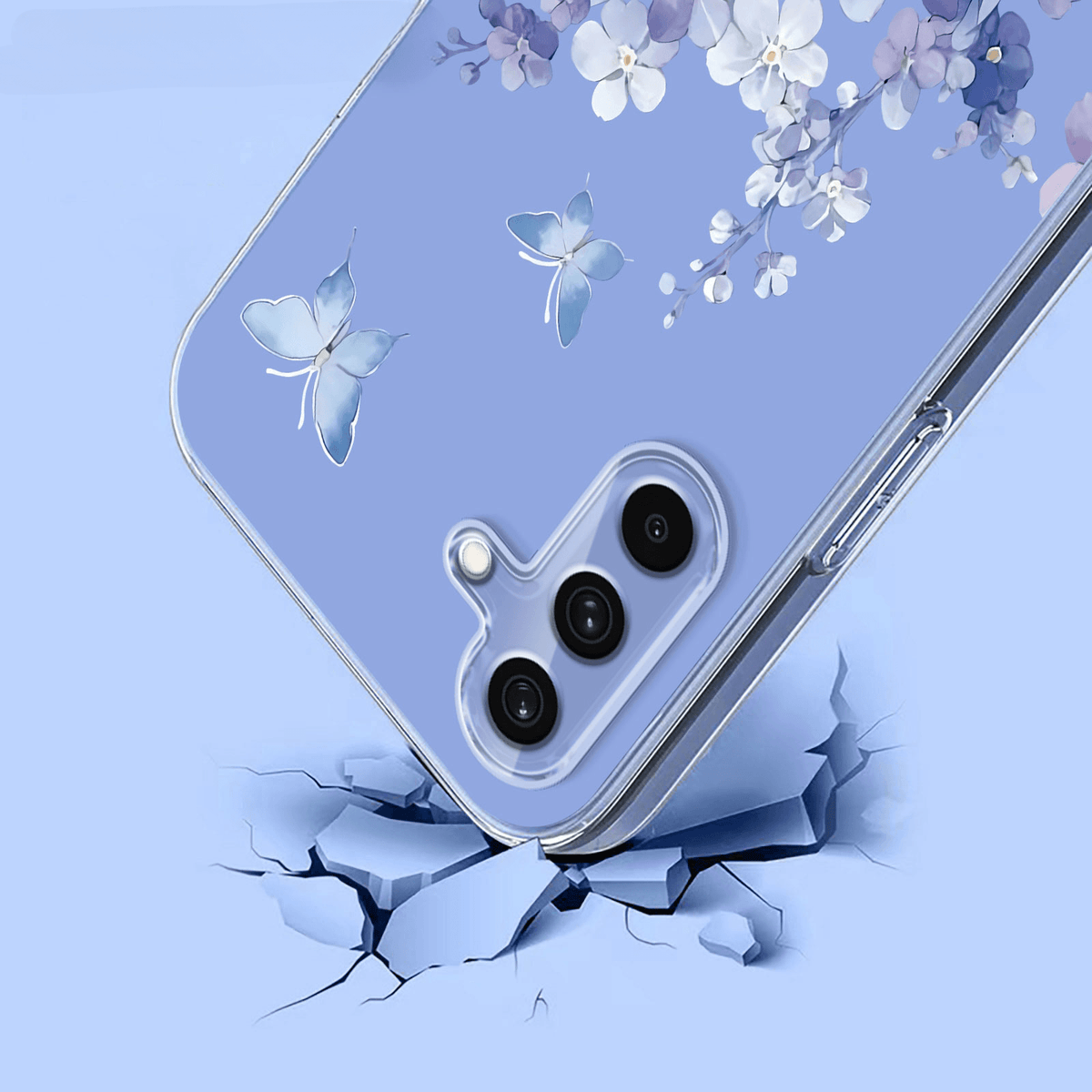 Galaxy A27 - Silikon Gummi Hülle Blumen