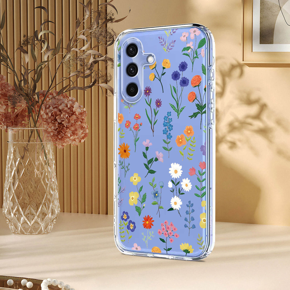 Galaxy A27 - Silikon Gummi Hülle Blumen
