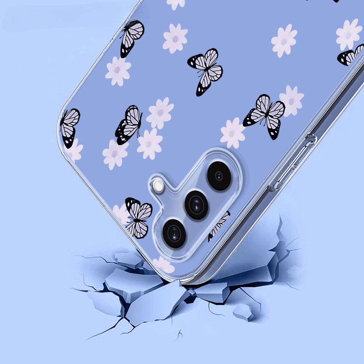 Galaxy A27 - Silikon Gummi Hülle Blumen