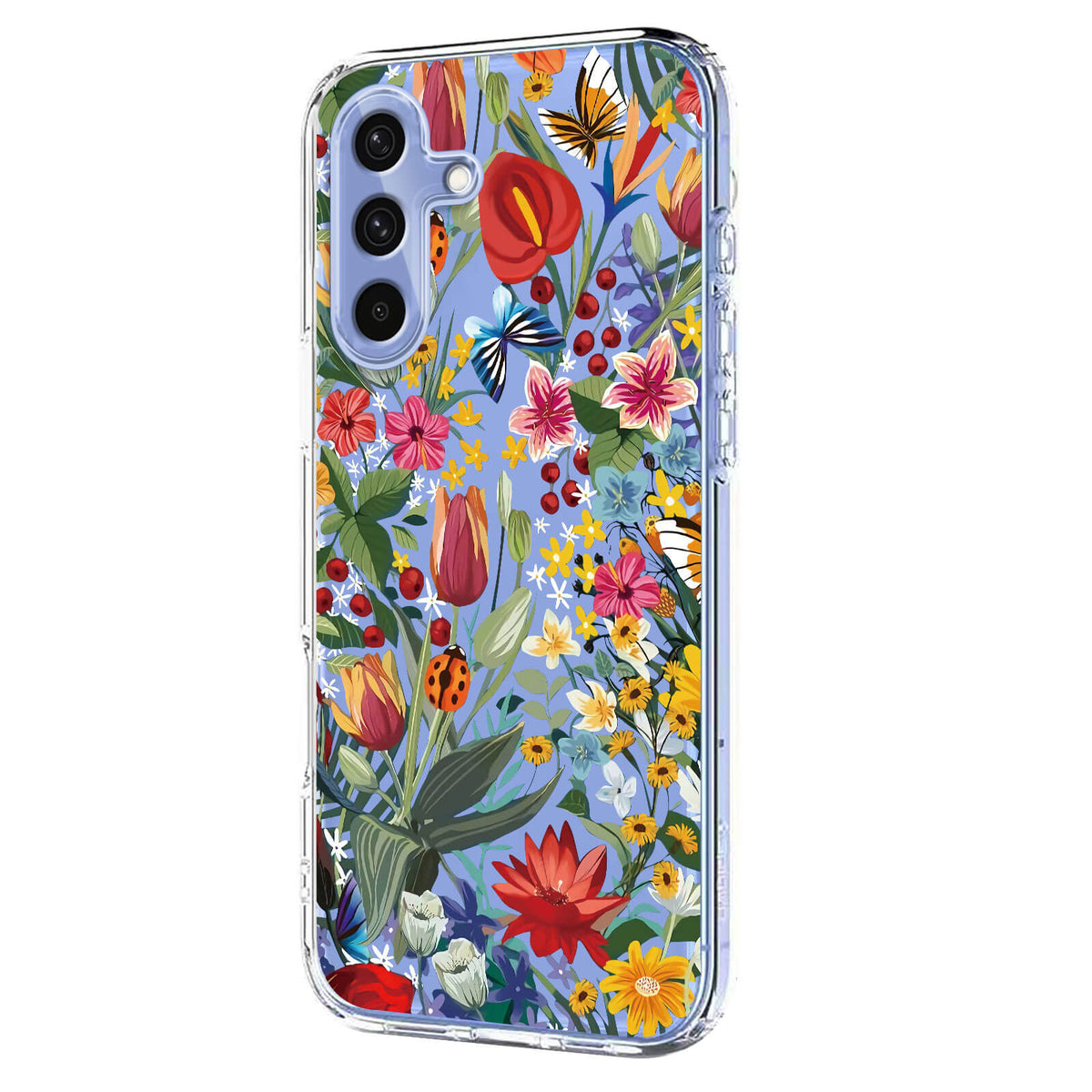 Galaxy A27 - Silikon Gummi Hülle Blumen