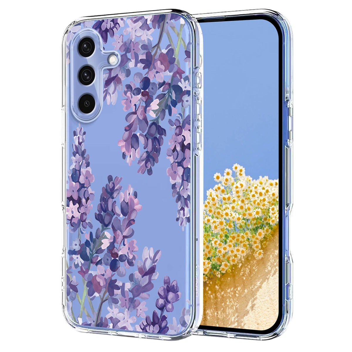 Galaxy A27 - Silikon Gummi Hülle Blumen