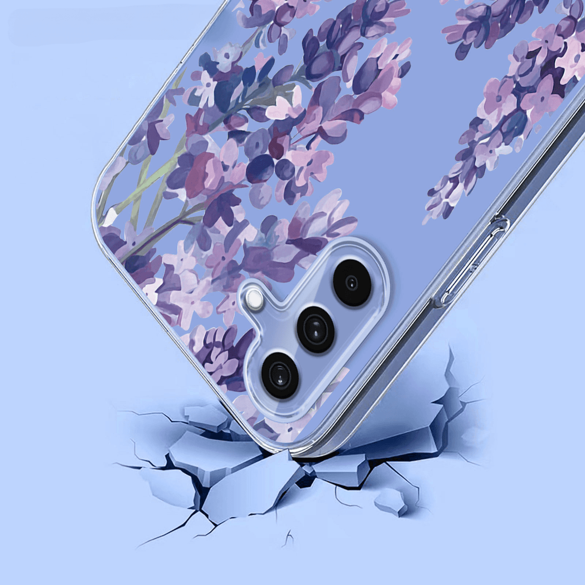 Galaxy A27 - Silikon Gummi Hülle Blumen
