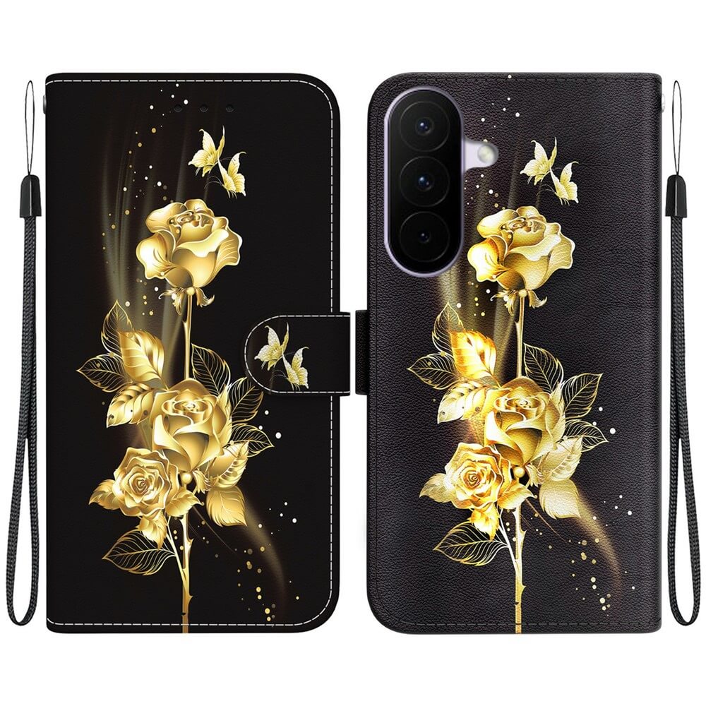 Galaxy A27 - Tasche Hülle mit Blüten Motiv