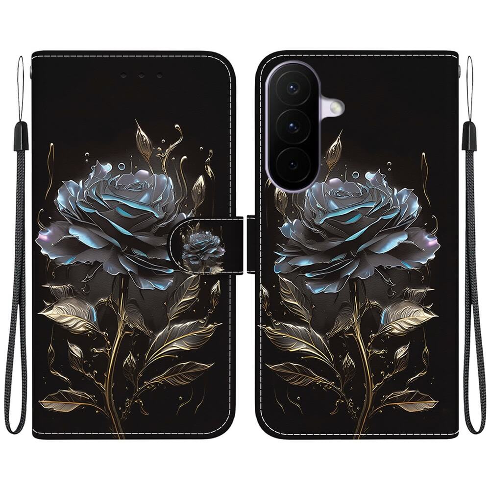 Galaxy A27 - Tasche Hülle mit Blüten Motiv