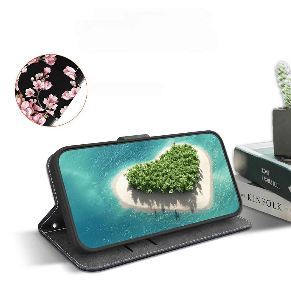 Galaxy A27 - Tasche Hülle mit Blüten Motiv