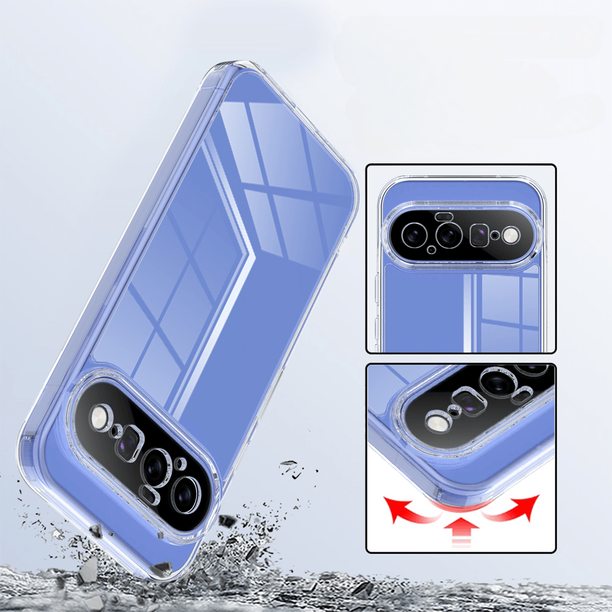 Google Pixel 11  - Coque acrylique protective avec bords surélevé