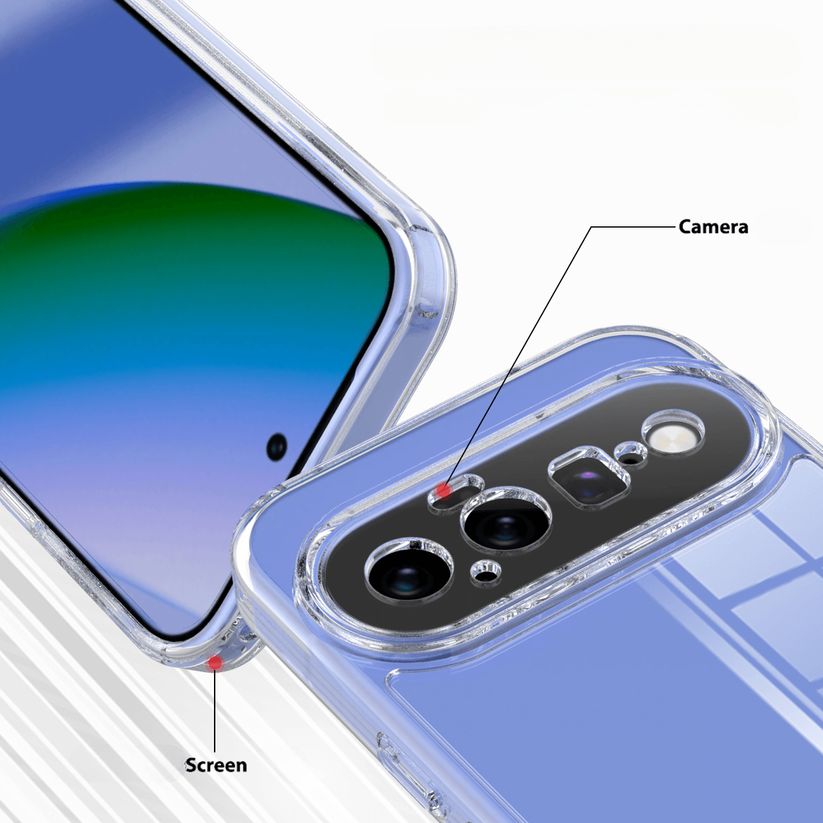 Google Pixel 11  - Coque acrylique protective avec bords surélevé