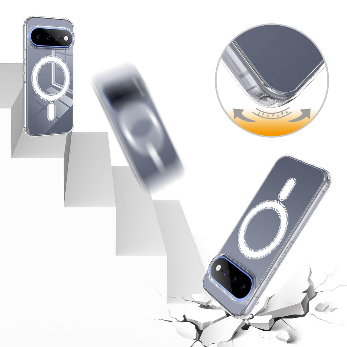 Google Pixel 11 - MagSafe Hülle Transparent – Clear Case