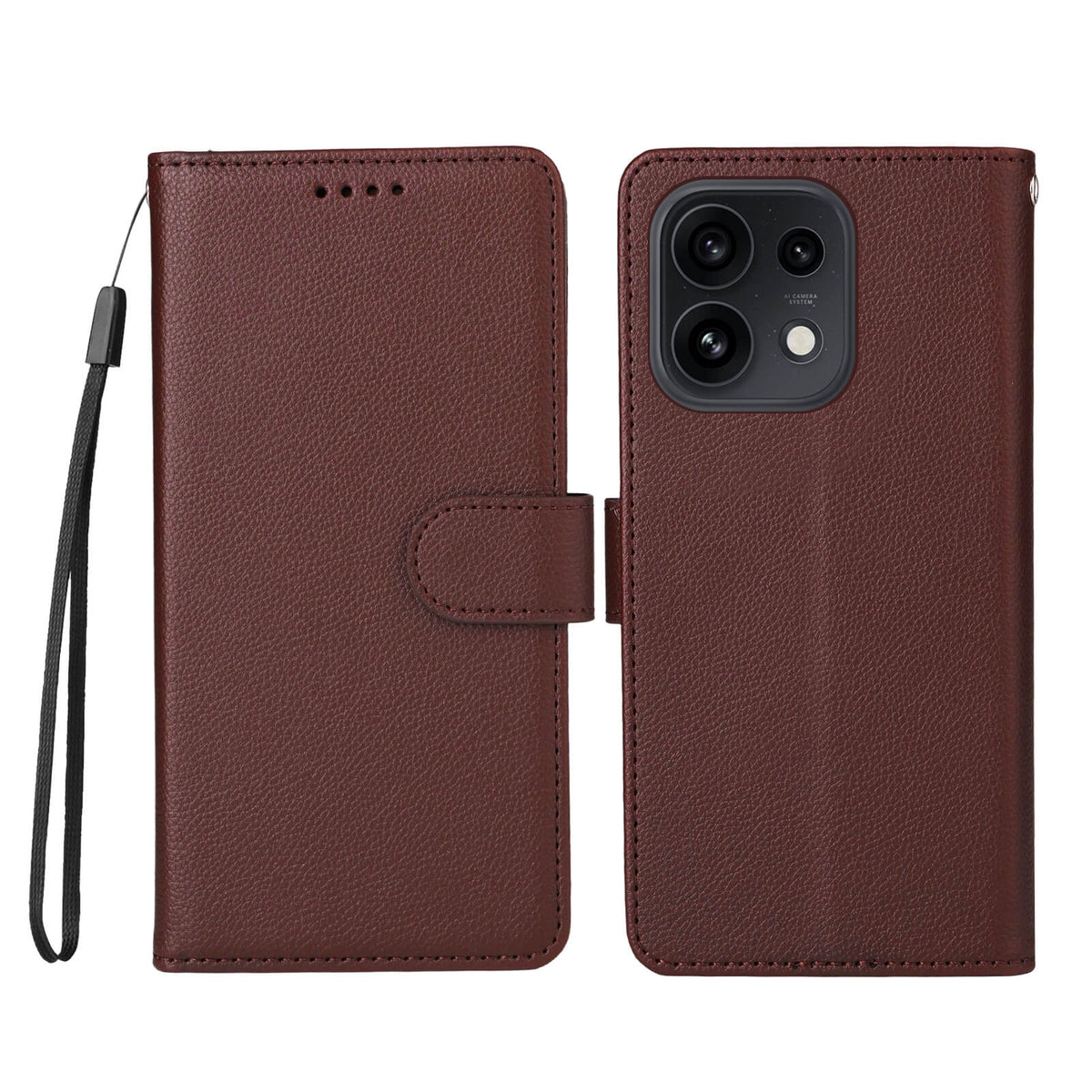 OPPO Reno16 / Reno16 Pro - Étui aspect cuir avec surface structurée