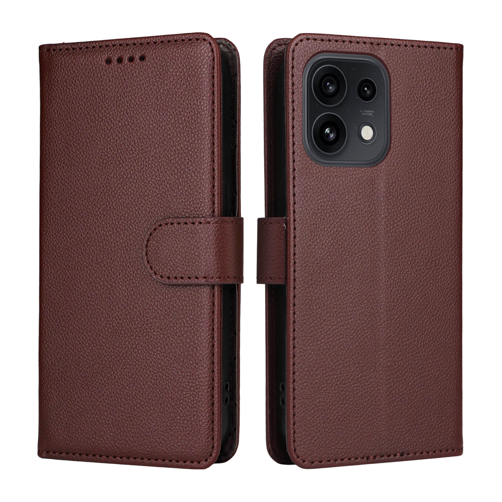 OPPO Reno16 / Reno16 Pro - Étui aspect cuir avec surface structurée