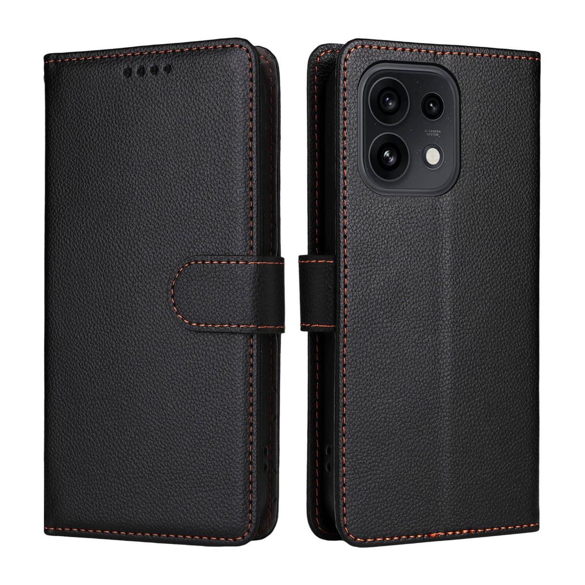 OPPO Reno16 / Reno16 Pro - Étui aspect cuir avec surface structurée