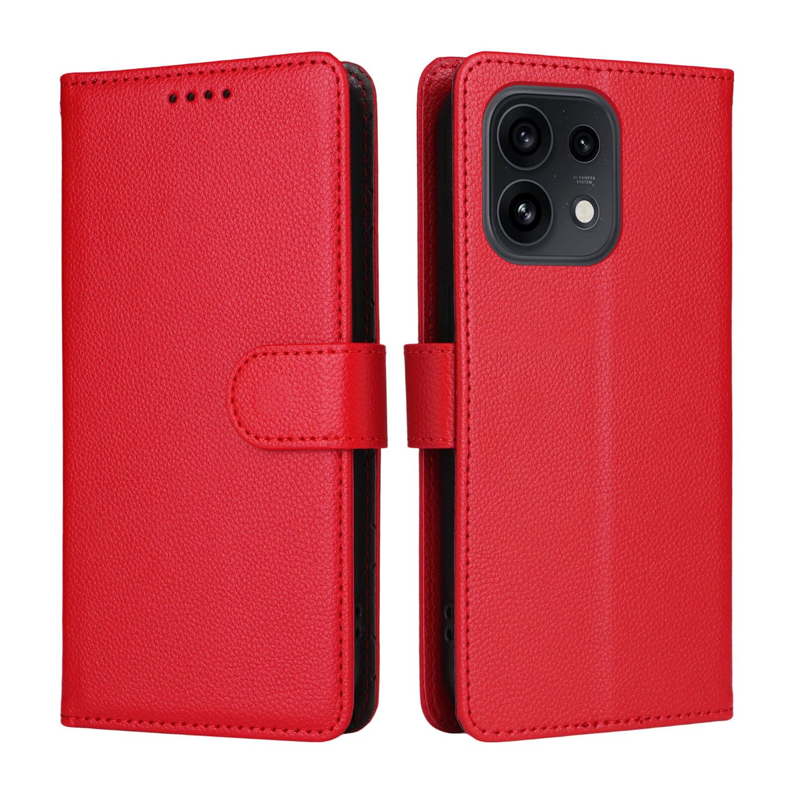 OPPO Reno16 / Reno16 Pro - Étui aspect cuir avec surface structurée