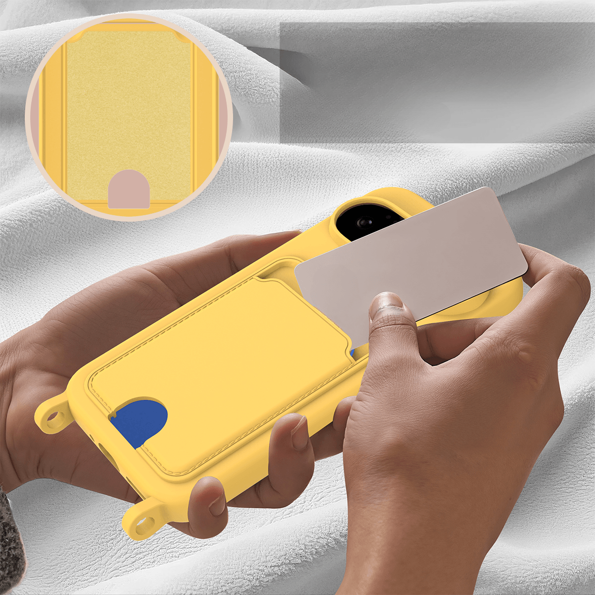 Google Pixel 11 - Custodia in silicone liquido con portacarte e tracolla