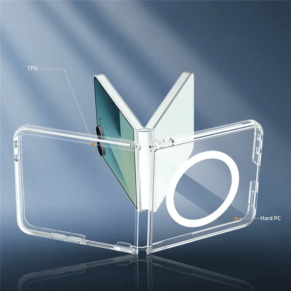 Galaxy Z Flip8 – 5-in-1 Schutzset mit magnetischem Acryl Cover