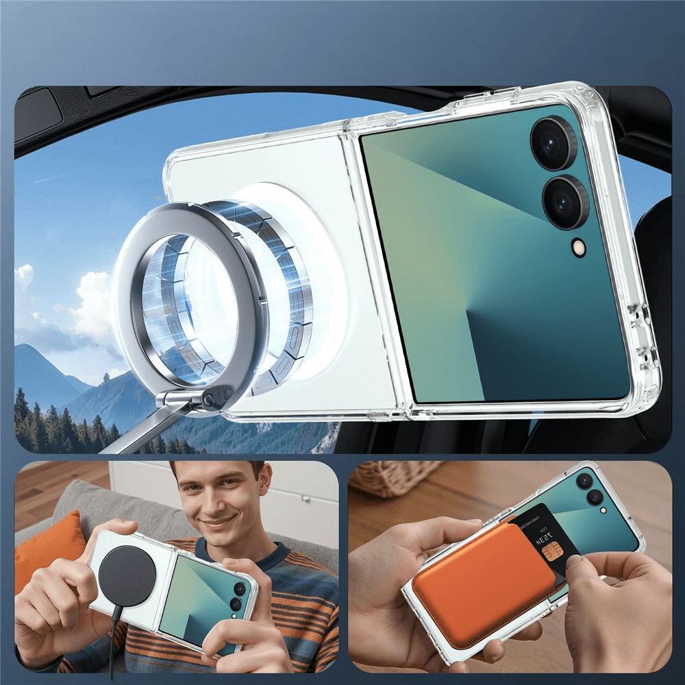 Galaxy Z Flip8 – 5-in-1 Schutzset mit magnetischem Acryl Cover