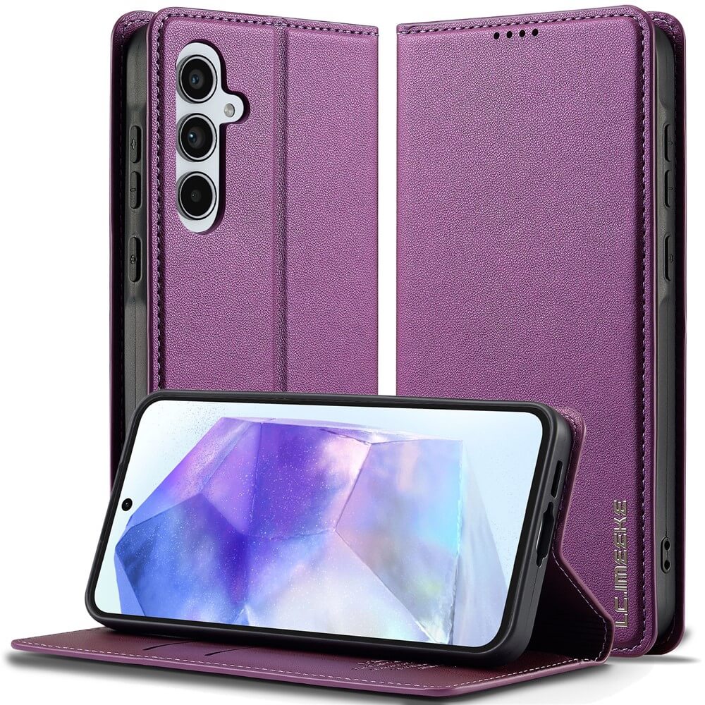Galaxy S26 FE - LC.IMEEKE custodia a libro con scomparti per carte e stand