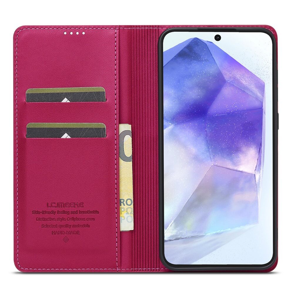 Galaxy S26 FE - LC.IMEEKE custodia a libro con scomparti per carte e stand