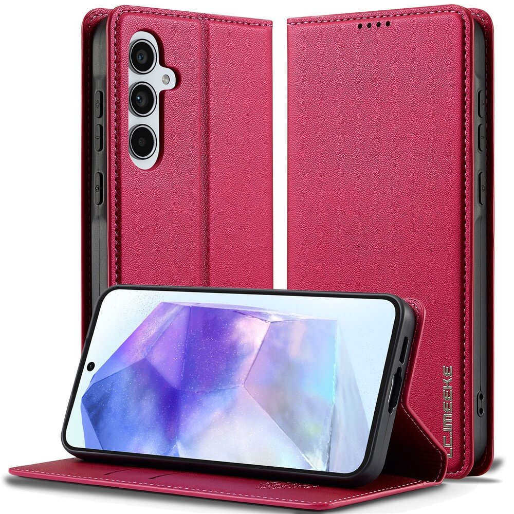 Galaxy S26 FE - LC.IMEEKE custodia a libro con scomparti per carte e stand
