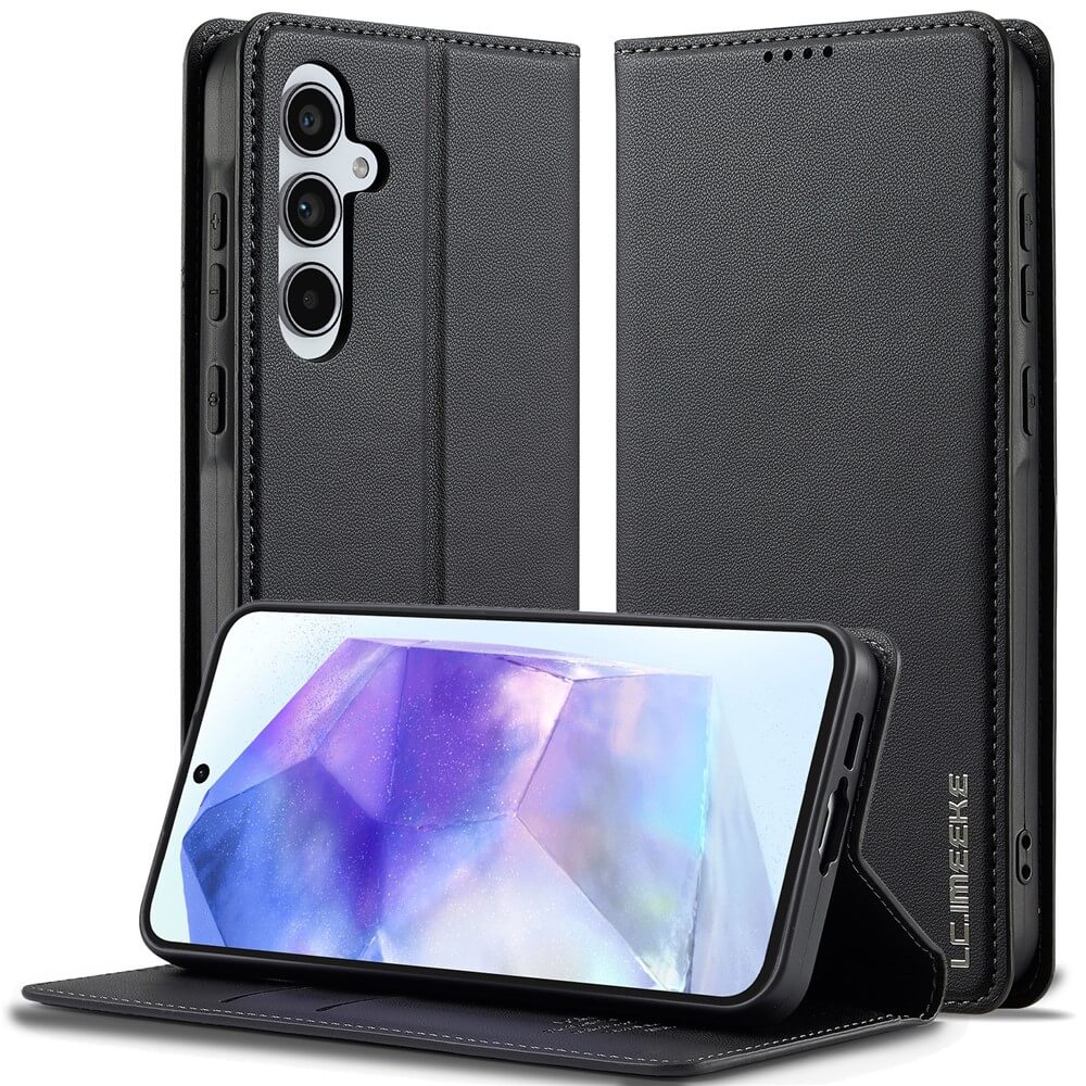 Galaxy S26 FE - LC.IMEEKE custodia a libro con scomparti per carte e stand