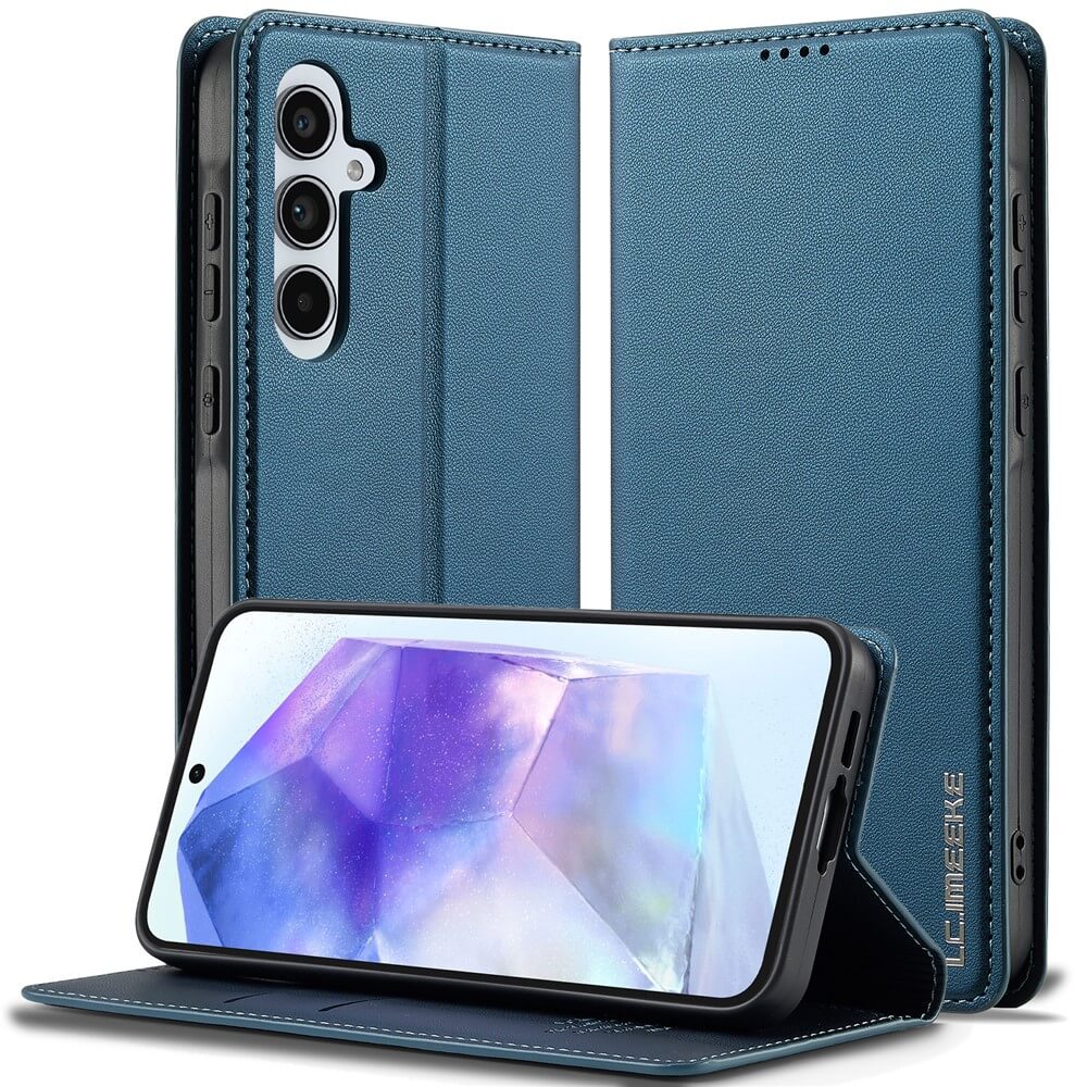 Galaxy S26 FE - LC.IMEEKE custodia a libro con scomparti per carte e stand