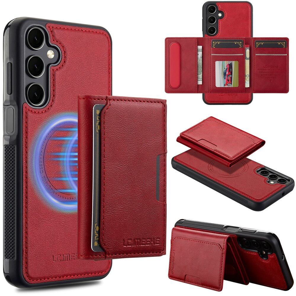 Galaxy S26 FE - LC.IMEEKE Magnetische Hülle mit abnehmbarem Kartenhalter