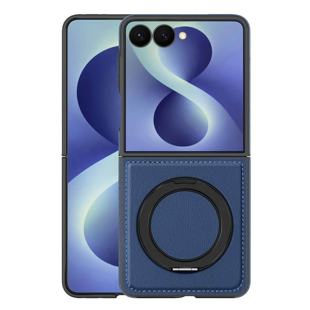 Galaxy Z Flip8 – Kunstleder Hülle mit Magnet und Kickstand