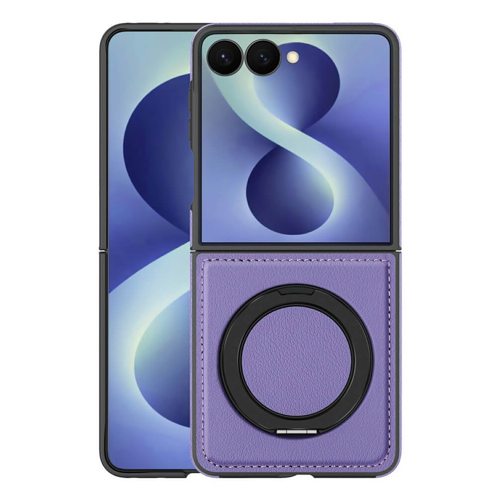 Galaxy Z Flip8 – Kunstleder Hülle mit Magnet und Kickstand