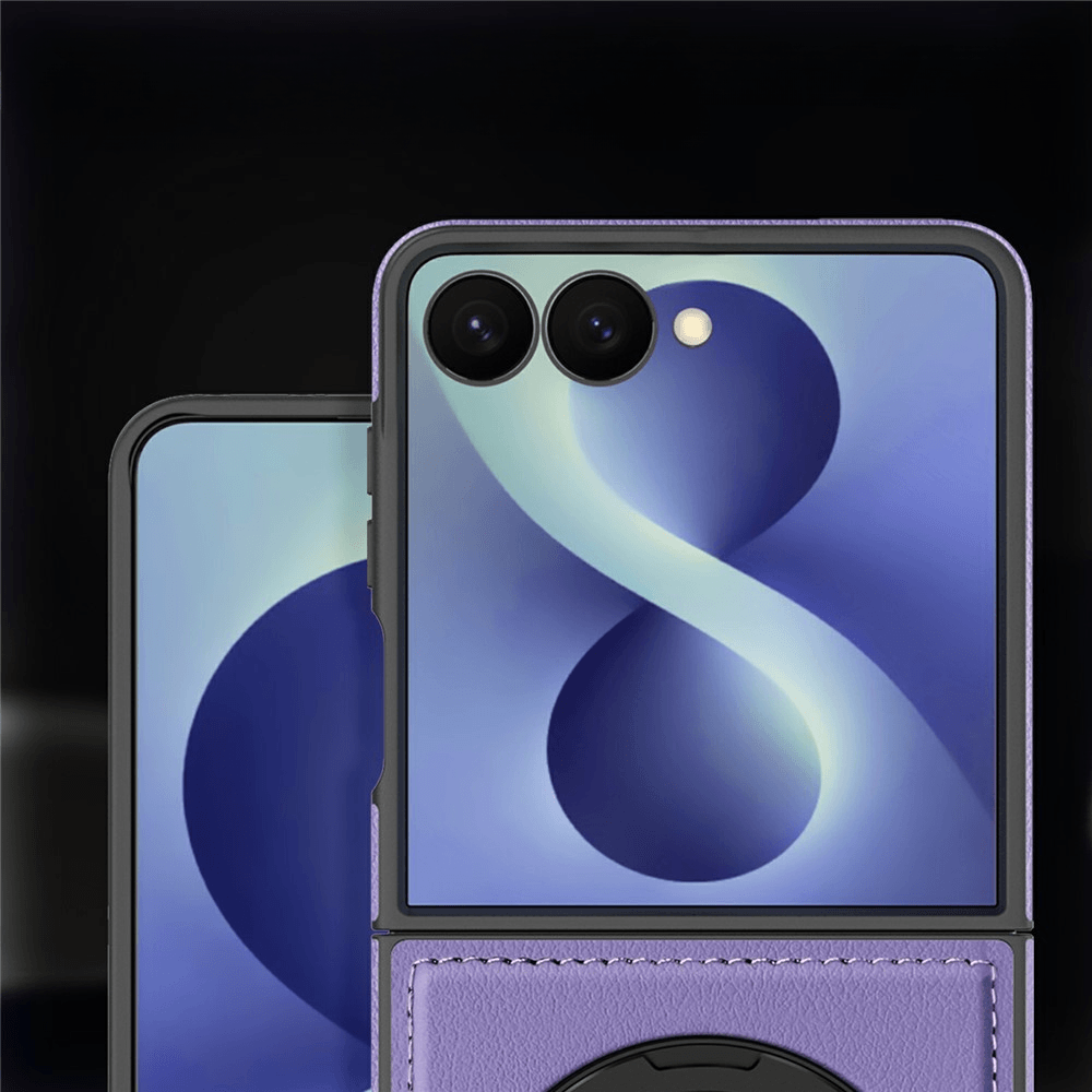 Galaxy Z Flip8 – Kunstleder Hülle mit Magnet und Kickstand