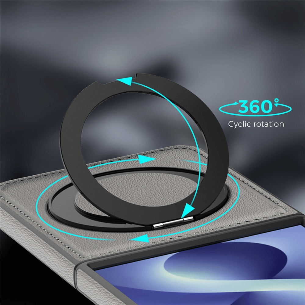 Galaxy Z Flip8 – Kunstleder Hülle mit Magnet und Kickstand