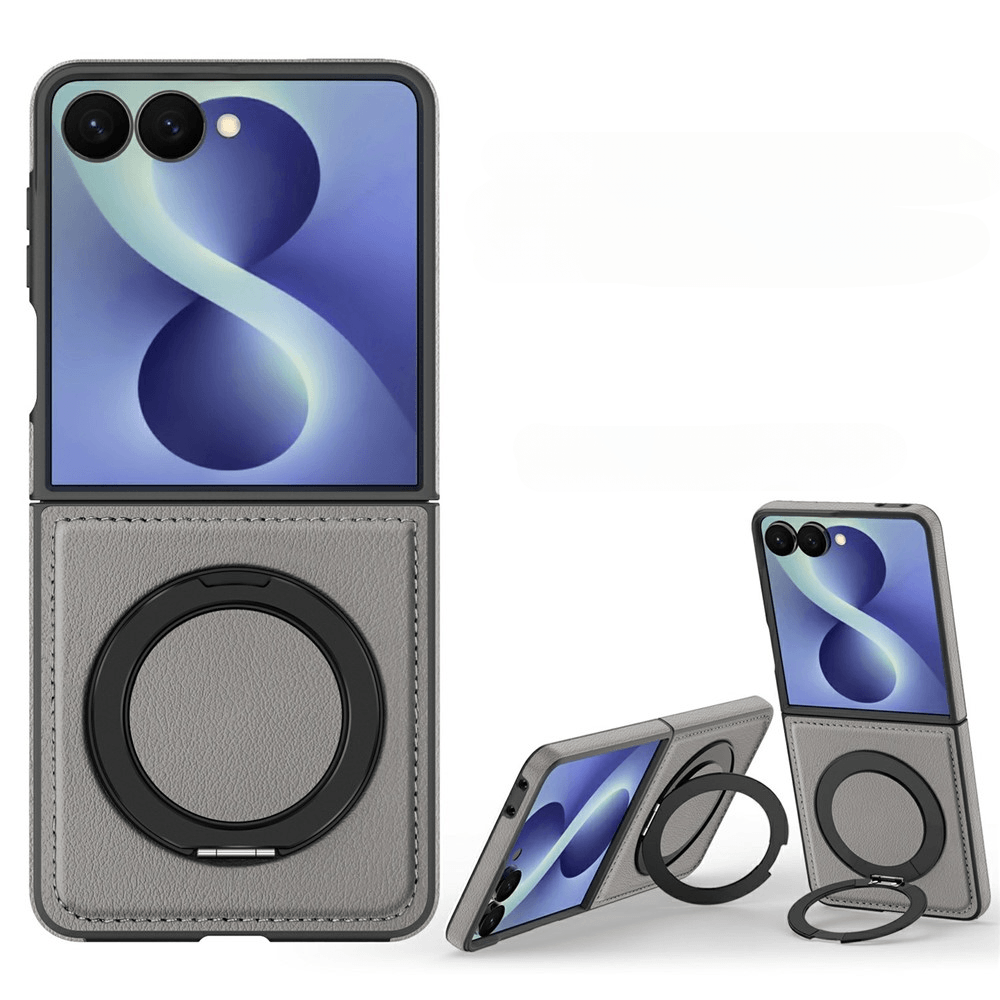 Galaxy Z Flip8 – Kunstleder Hülle mit Magnet und Kickstand