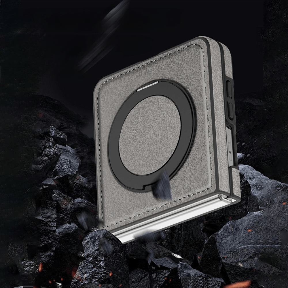 Galaxy Z Flip8 – Kunstleder Hülle mit Magnet und Kickstand