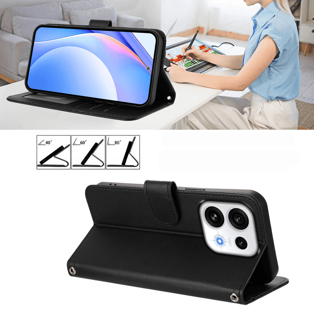 OPPO Reno16 / Reno16 Pro - Custodia lucida con cinturino da polso