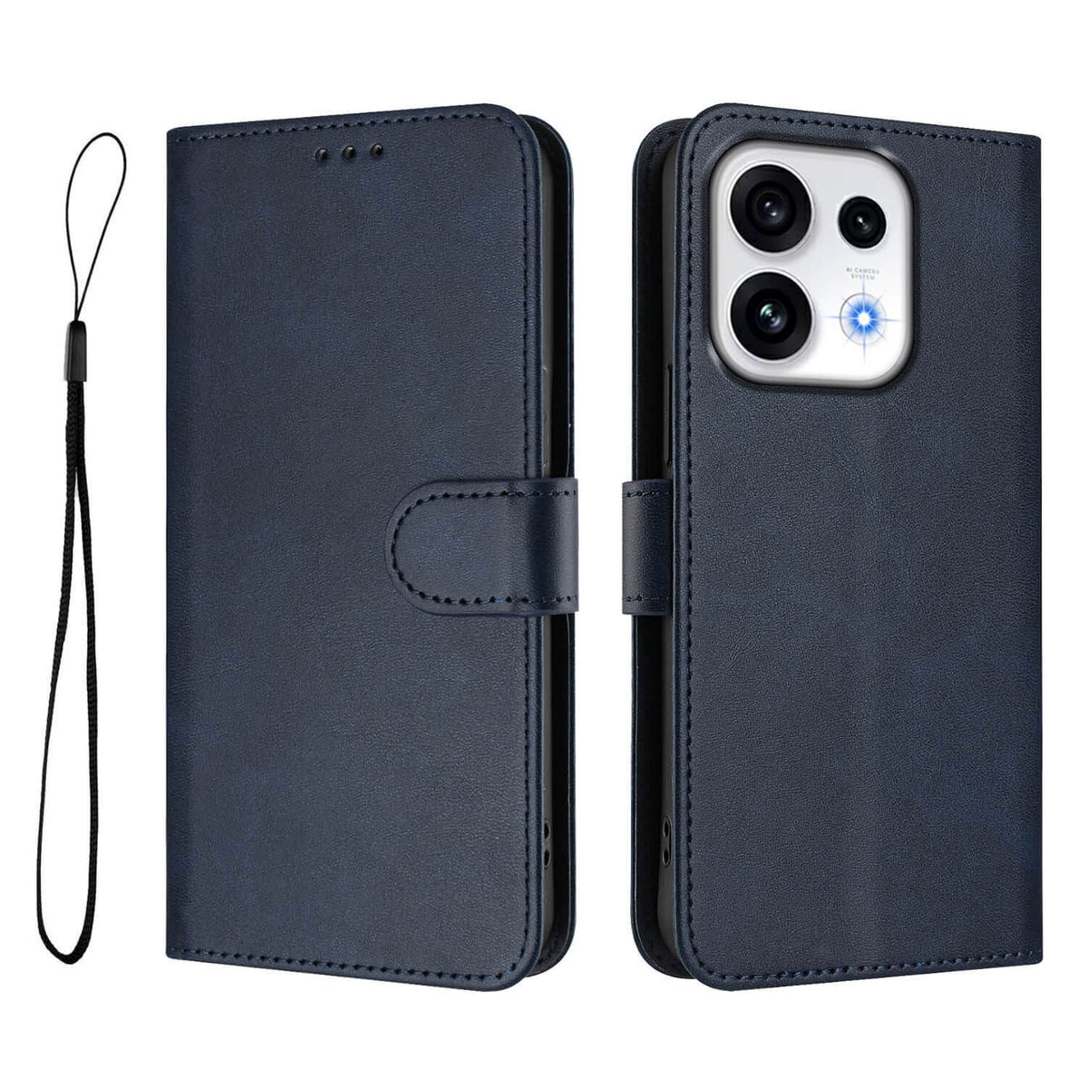 OPPO Reno16 / Reno16 Pro - Custodia lucida con cinturino da polso