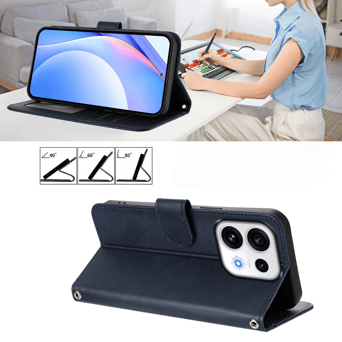 OPPO Reno16 / Reno16 Pro - Custodia lucida con cinturino da polso