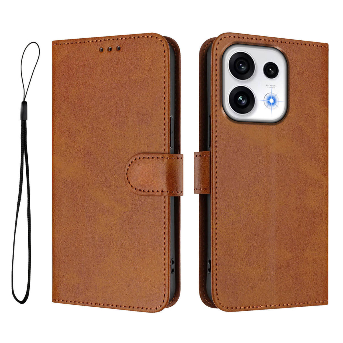 OPPO Reno16 / Reno16 Pro - Custodia lucida con cinturino da polso