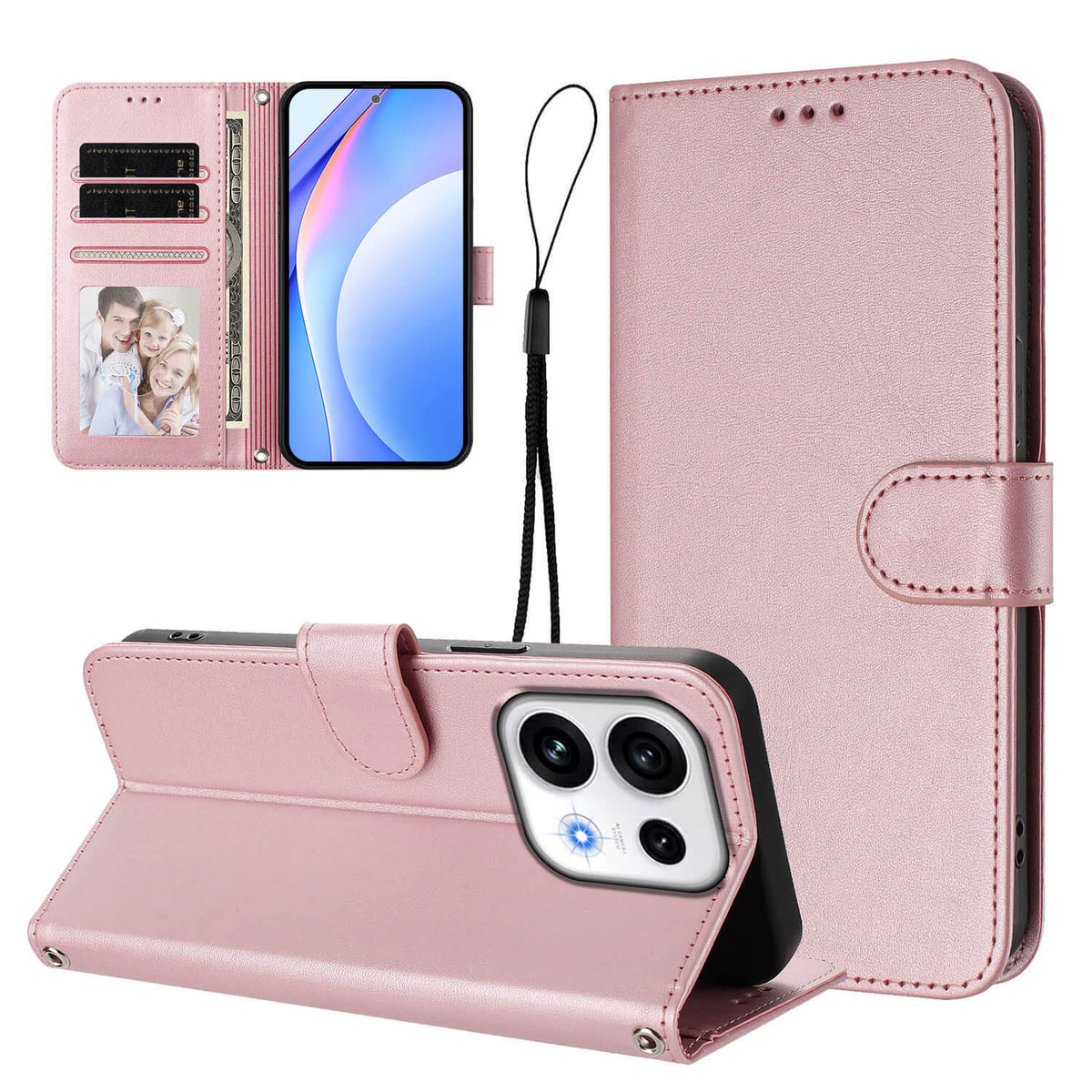 OPPO Reno16 / Reno16 Pro - Custodia lucida con cinturino da polso