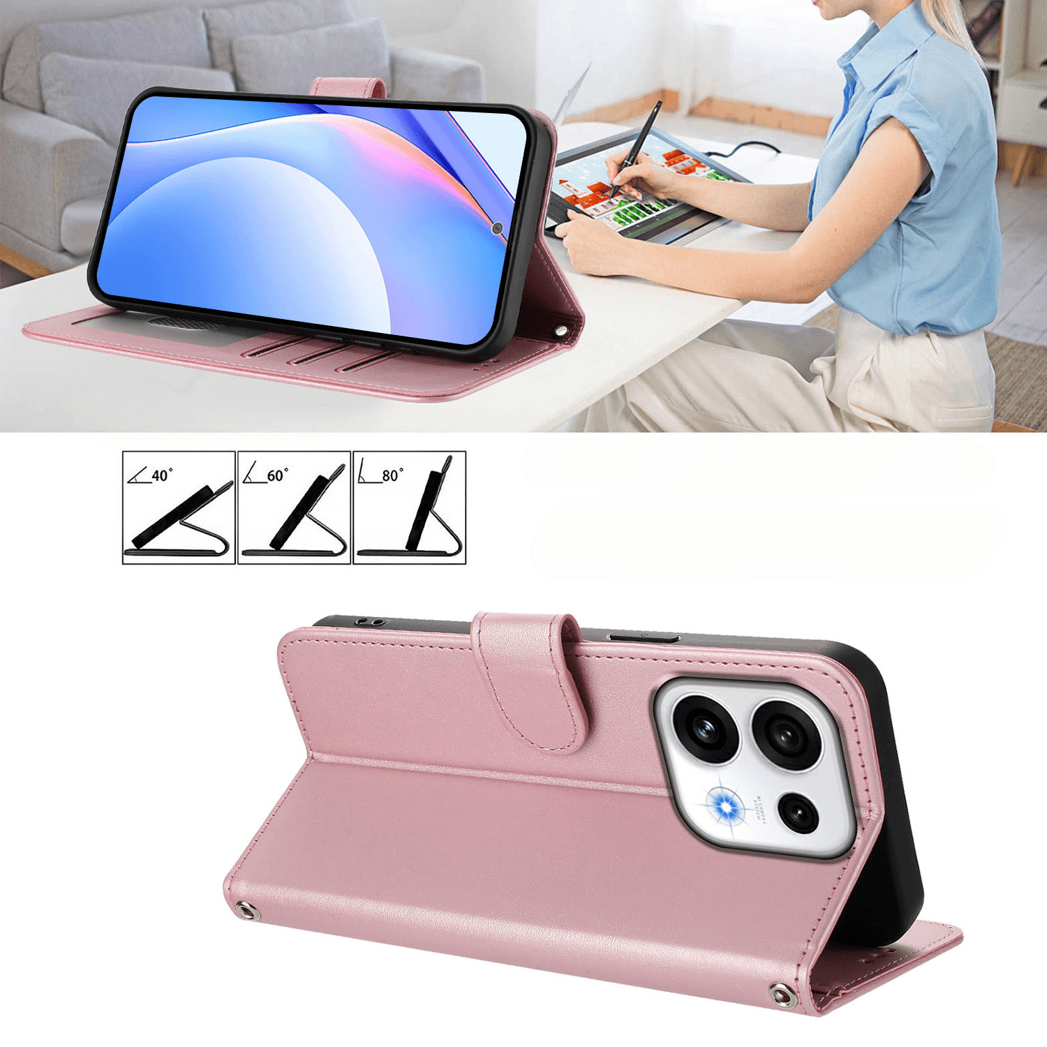 OPPO Reno16 / Reno16 Pro - Custodia lucida con cinturino da polso