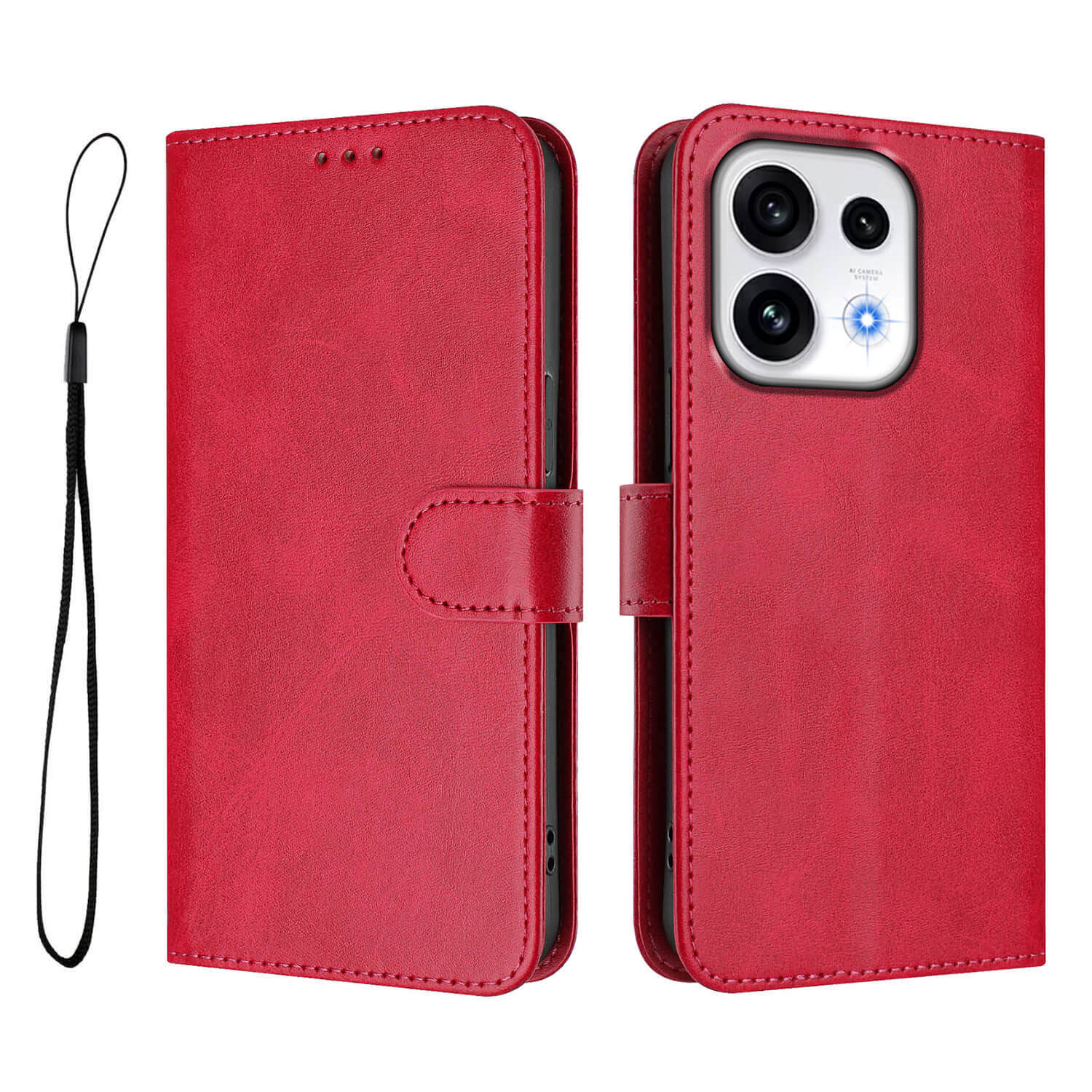 OPPO Reno16 / Reno16 Pro - Custodia lucida con cinturino da polso