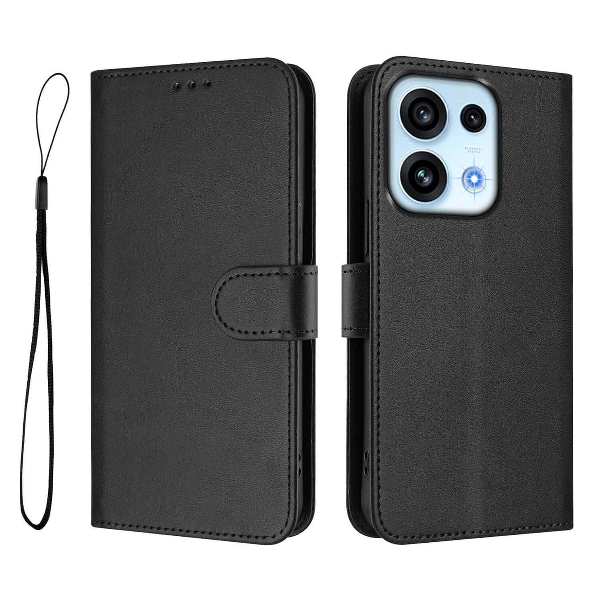 OPPO Reno16 F/ Reno16 FS - Custodia lucida con cinturino da polso