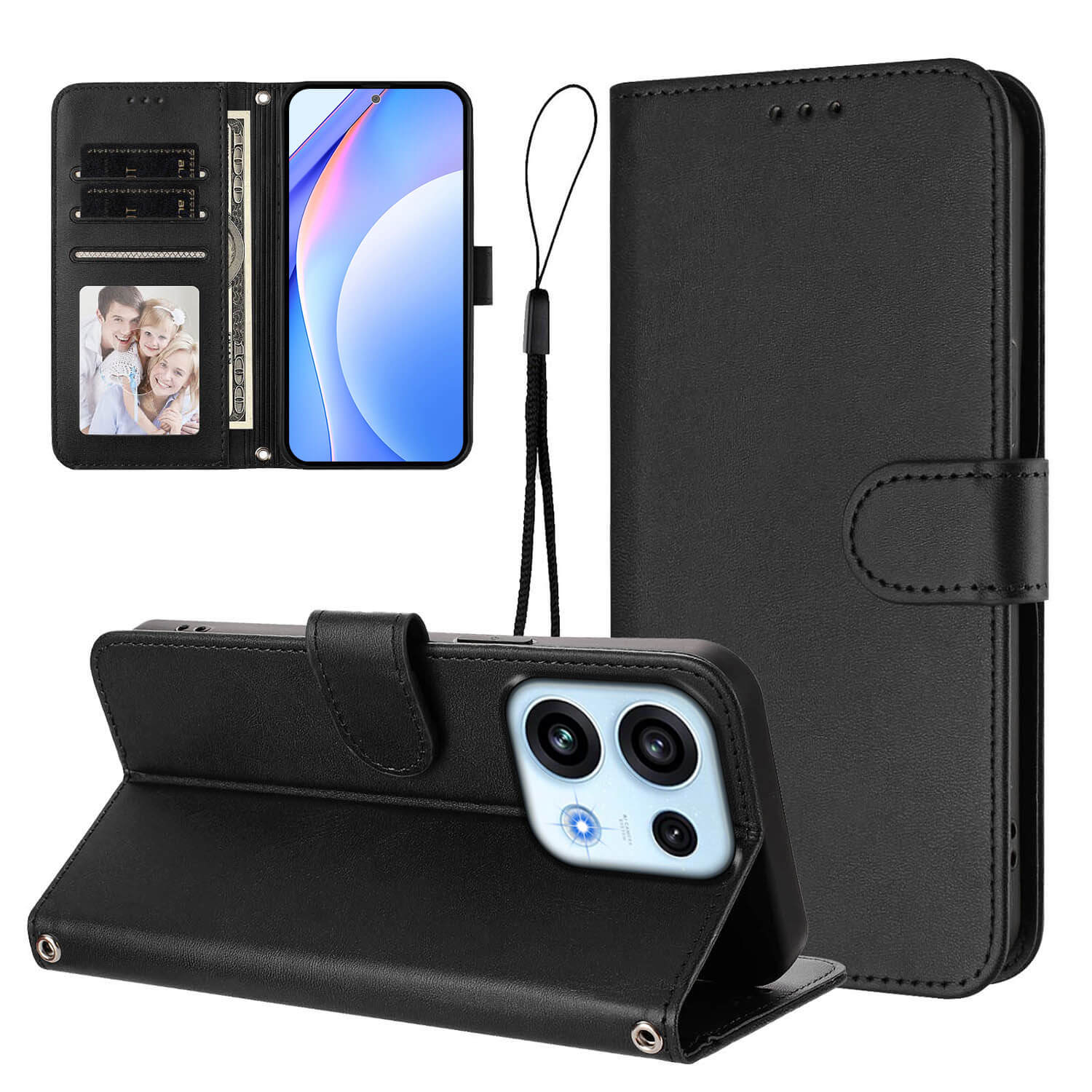 OPPO Reno16 F/ Reno16 FS - Custodia lucida con cinturino da polso