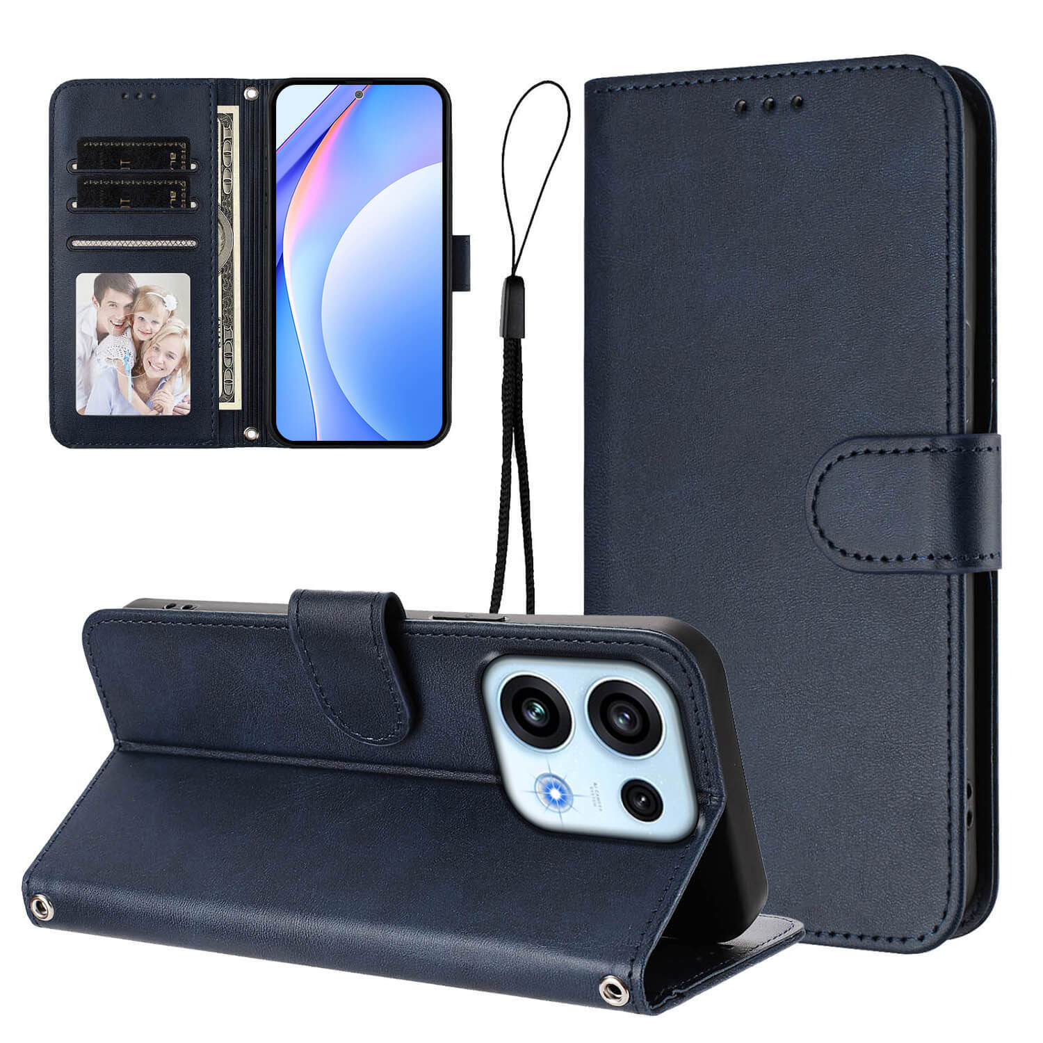 OPPO Reno16 F/ Reno16 FS - Custodia lucida con cinturino da polso