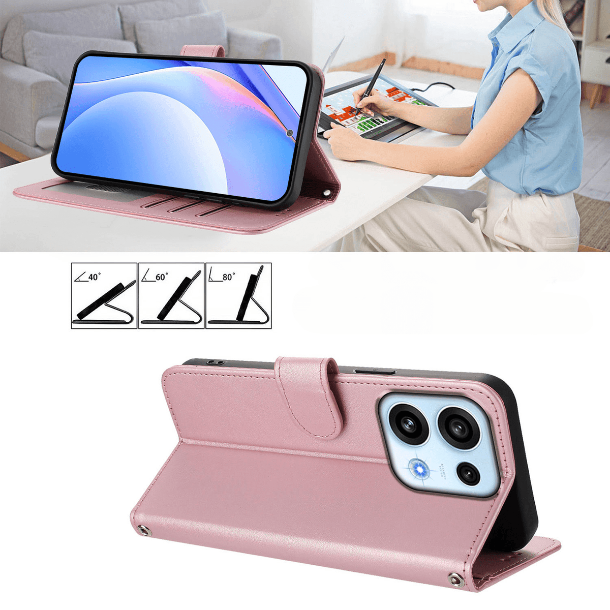 OPPO Reno16 F/ Reno16 FS - Custodia lucida con cinturino da polso